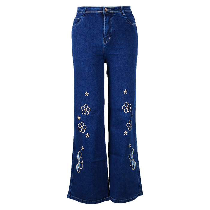 Landscape Embroided Loose Fit Jeans