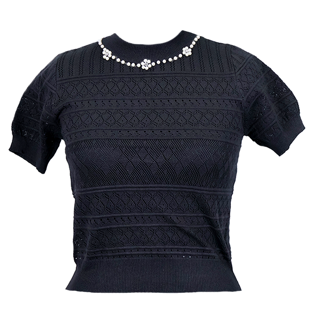 Designer Beaded Neck Top
