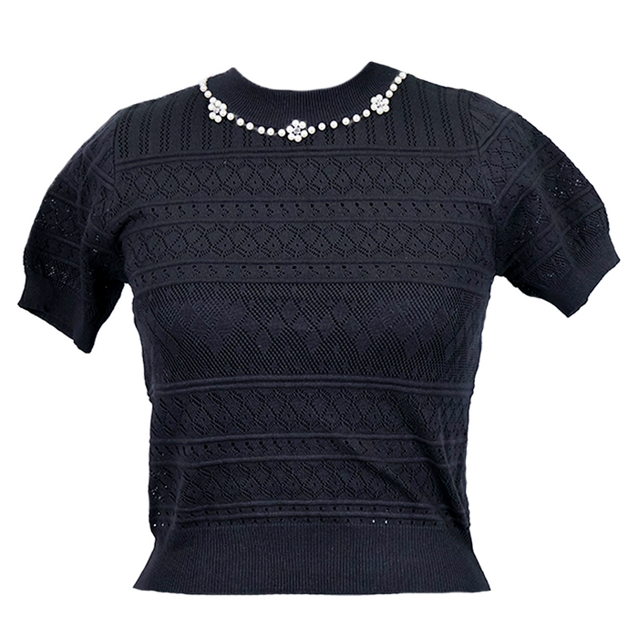 Designer Beaded Neck Top