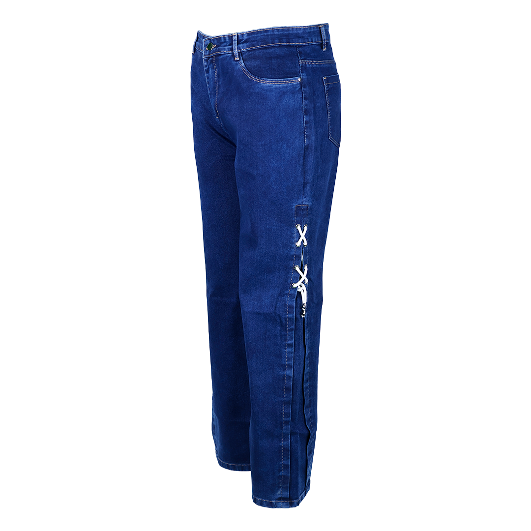 Side Knotted Straight Fit Denim