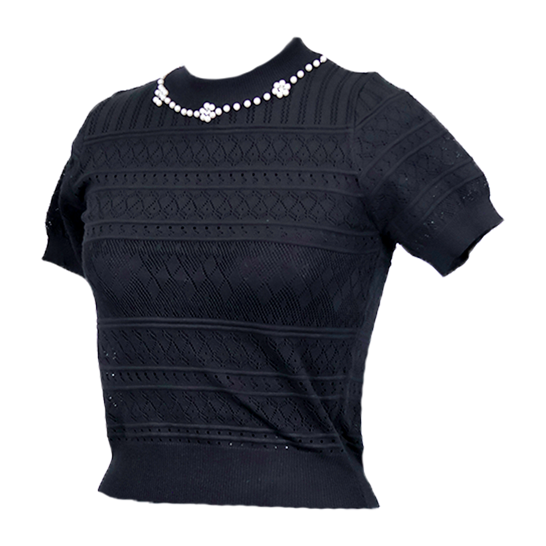 Designer Beaded Neck Top