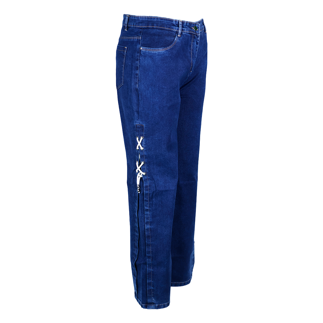 Side Knotted Straight Fit Denim
