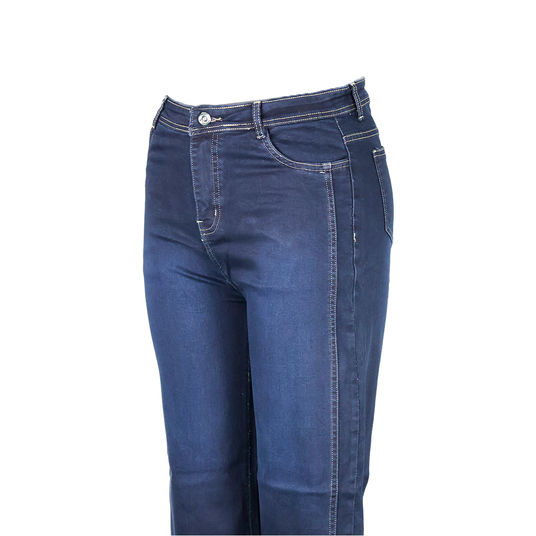 Bottom Slit Straight Fit Denim