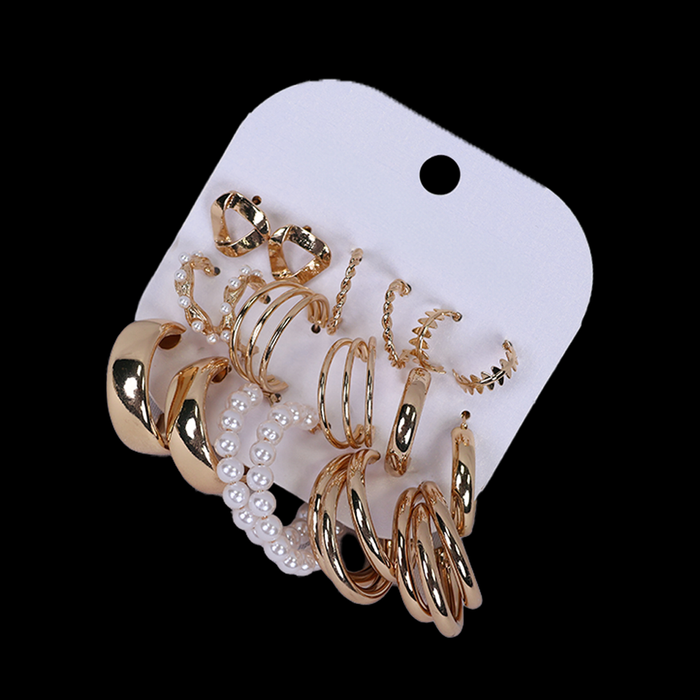 Trendy Multi-Design Hoops And Tops