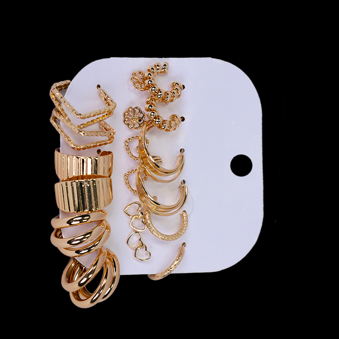Trendy Multi-Design Hoops And Tops