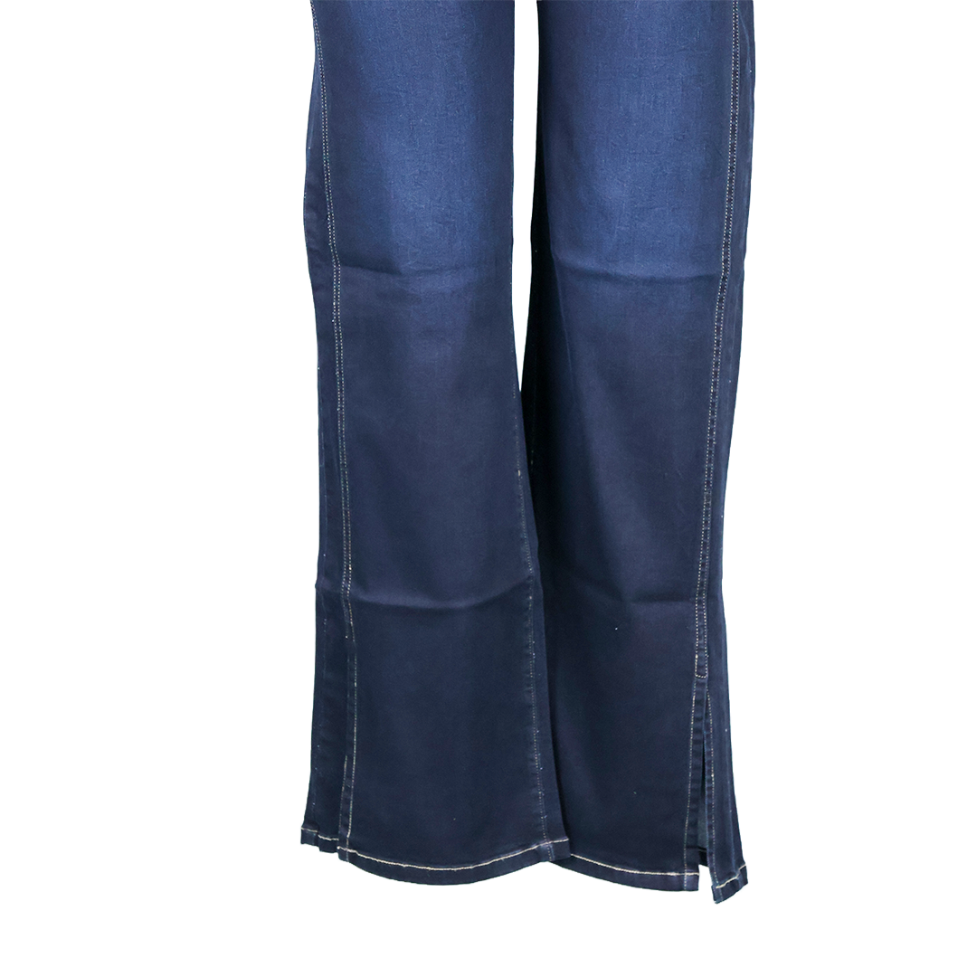Bottom Slit Straight Fit Denim