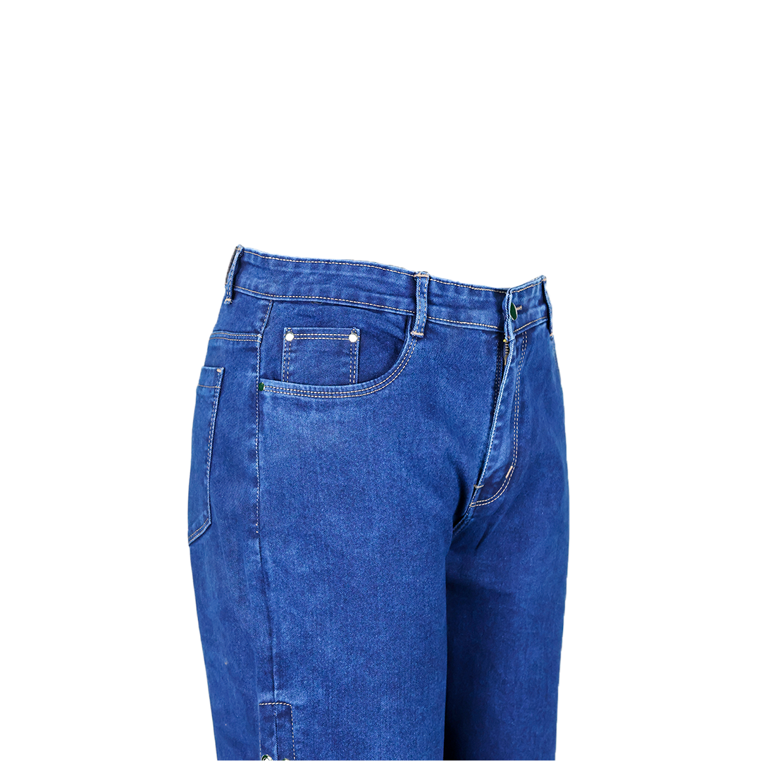 Side Knotted Straight Fit Denim